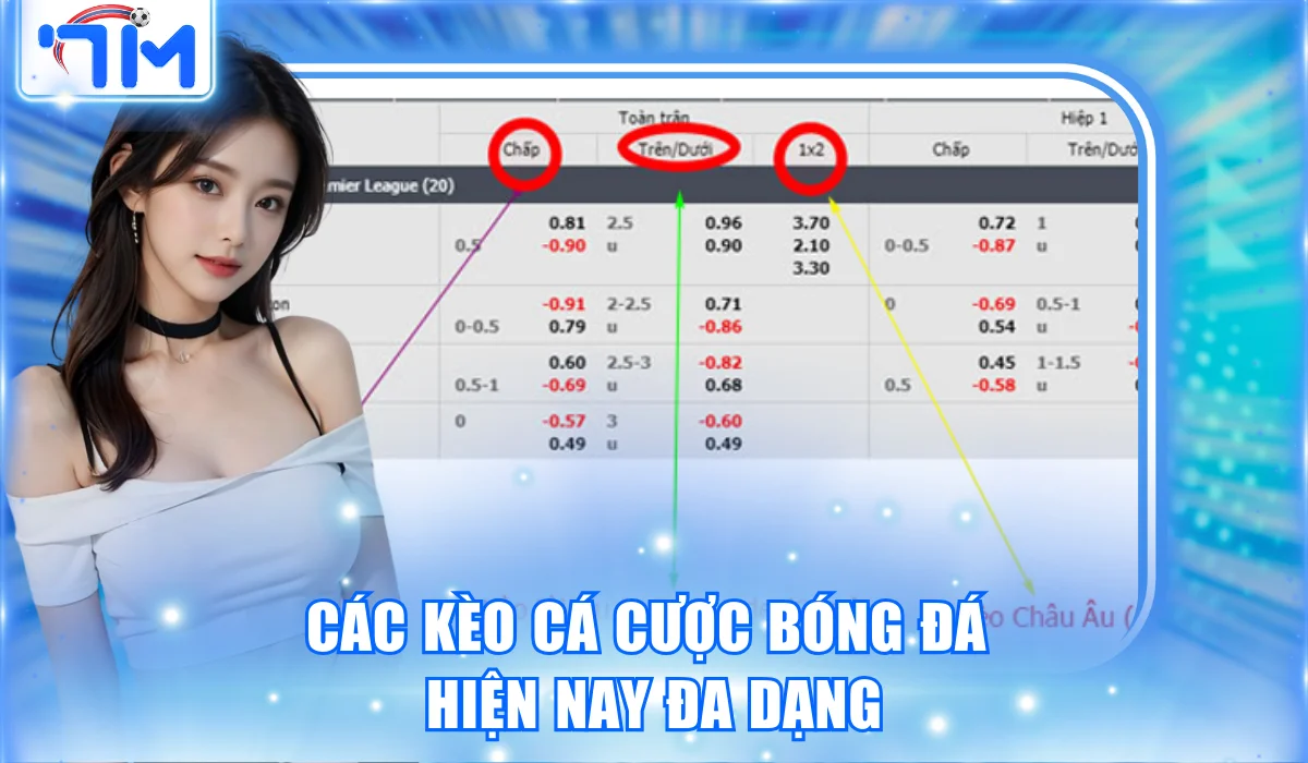 Các kèo cá cược bóng đá hiện nay đa dạng