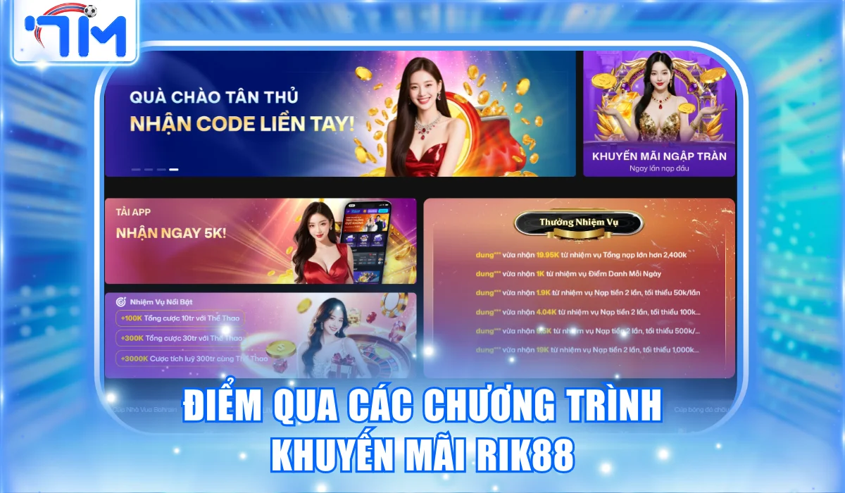 Điểm qua các chương trình khuyến mãi RIK88