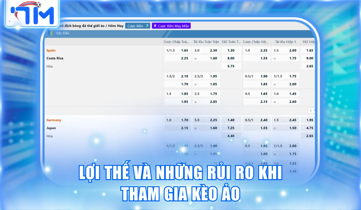 Lợi thế và những rủi ro khi tham gia kèo ảo