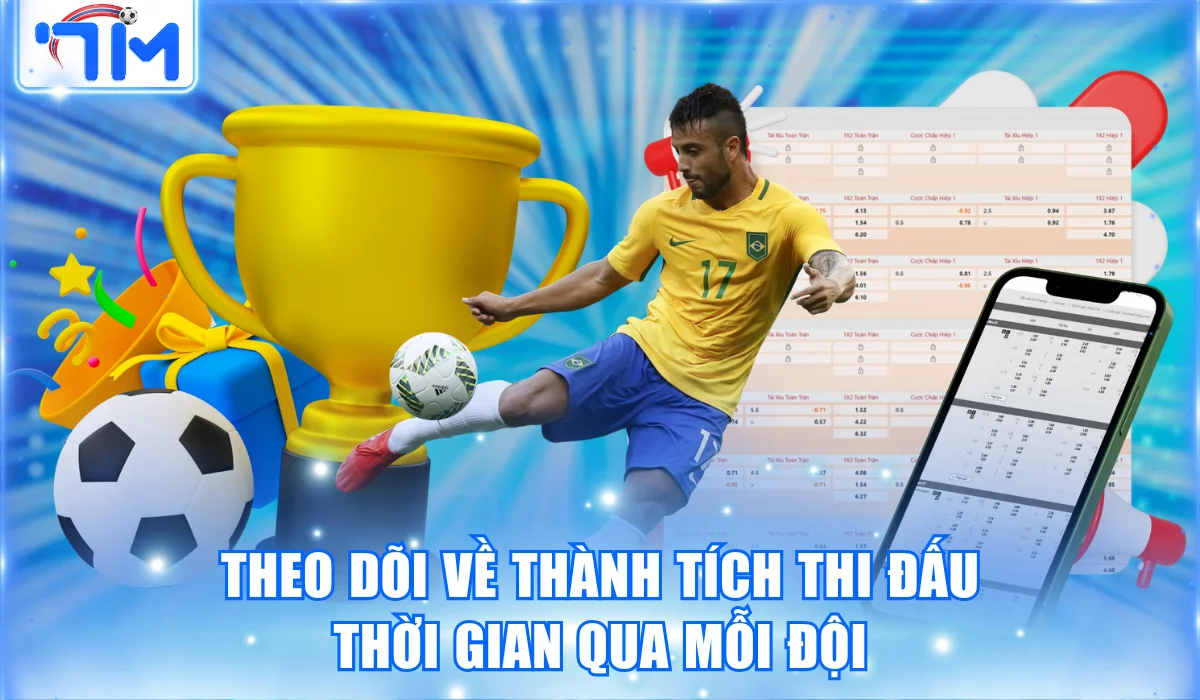 theo doi ve thanh tich thi dau thoi gian qua moi doi